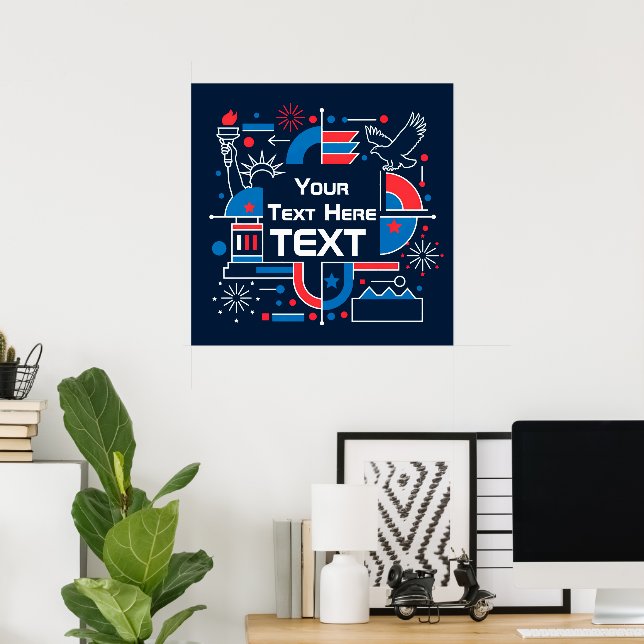 Affiche Célébrer sur mesure le 250e anniversaire de l'Amér (Bureau à domicile)