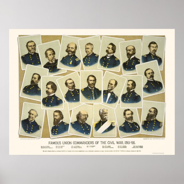 Affiche Célèbres commandants de l'Union 1884 (Devant)