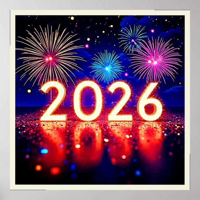 Affiche Célébrez 2026 : Conception d'étincelle d'avenir br (Devant)