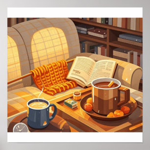 Affiche Célébrez des nuits douillettes tricoté couverture