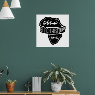 Affiche Célébrez le mois de l'histoire NOIRE en blanc