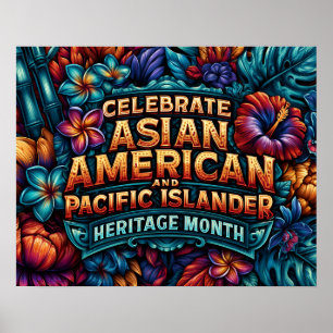 Affiche Célébrez le Mois du patrimoine AAPI Feuillage trop