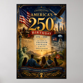 Affiche Célébrons les 250 ans de l'Amérique !