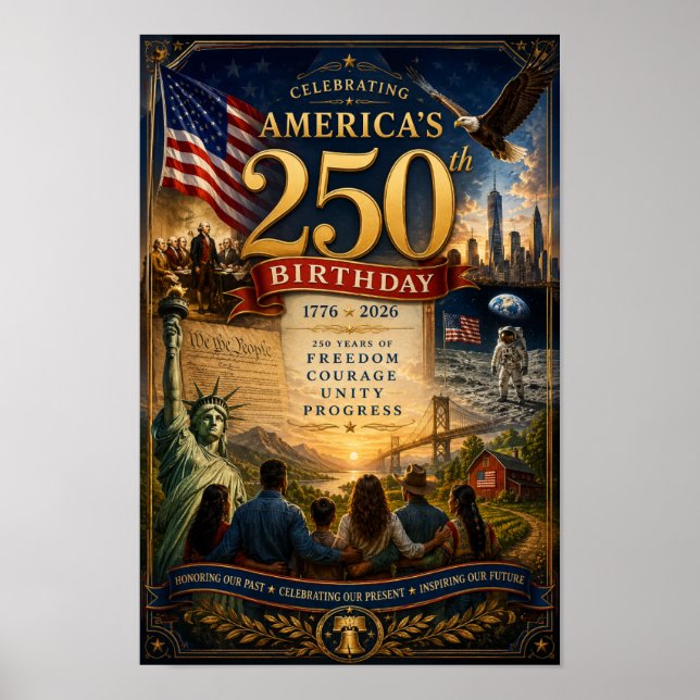 Affiche Célébrons les 250 ans de l'Amérique ! (Devant)