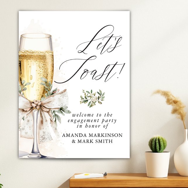 Affiche Célébrons l'hiver avec du Champagne pour un engage (Créateur téléchargé)