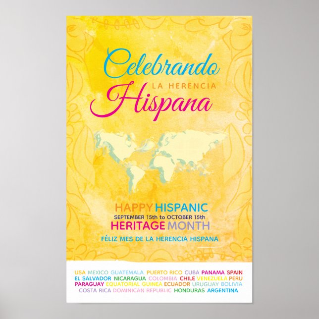 Affiche Célerant l'héritage hispanique (Devant)