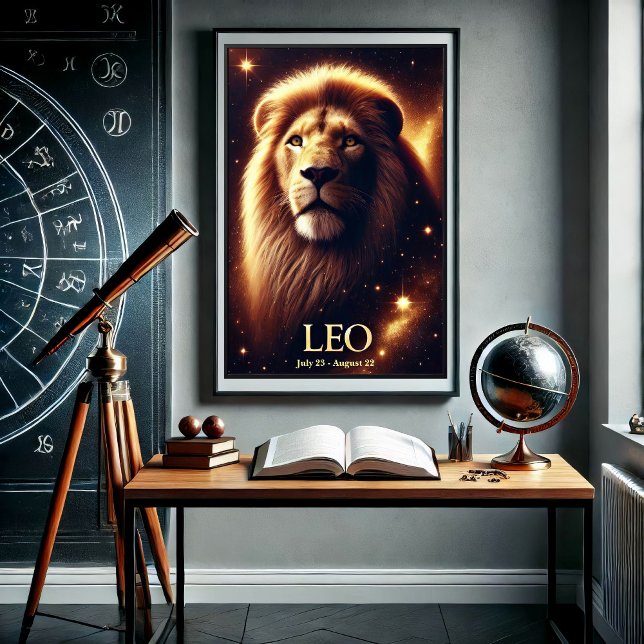 Affiche céleste du zodiaque Lion Leo (Créateur téléchargé)