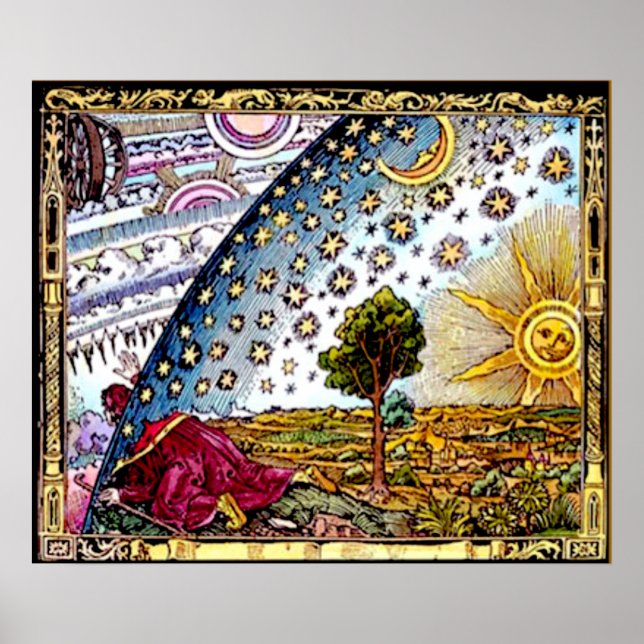 Affiche Céleste vintage : La Flammarion Engraving (Devant)