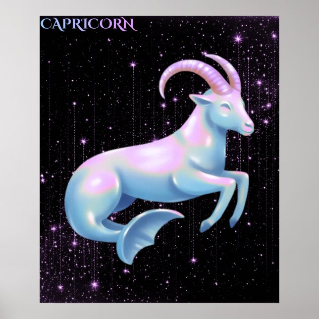 Affiche Celestial Capricorn – Astrology Art (Devant)