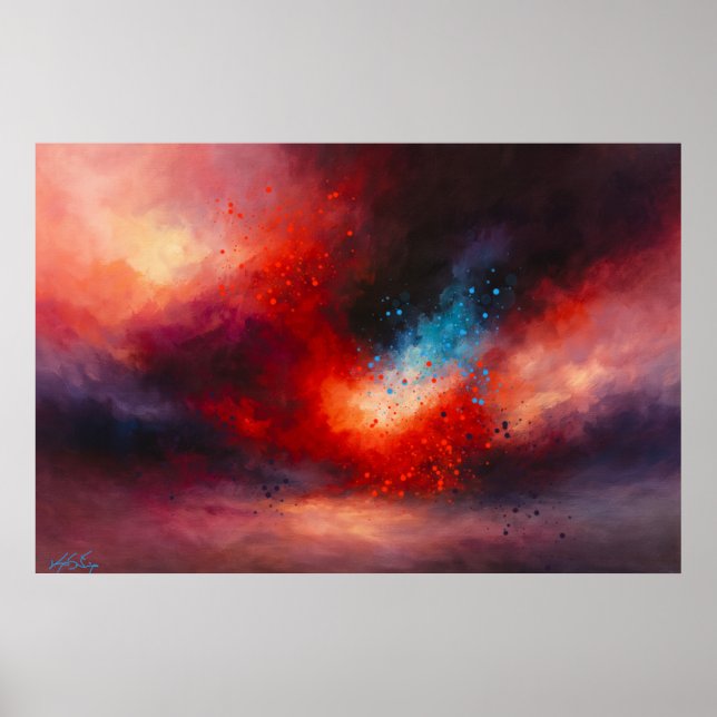 Affiche Celestial Emberfall Abstract (Devant)