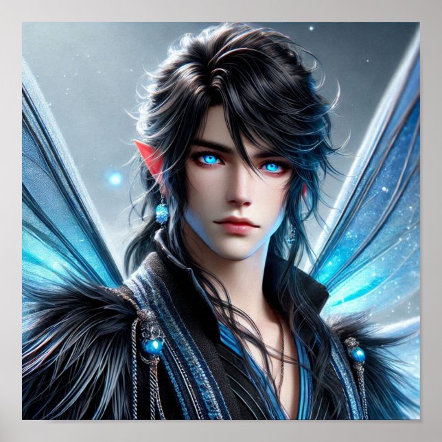 Affiche Celestial Fairy Prince with Piercing Sapphire Eyes (Devant)