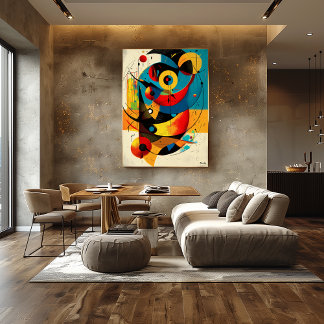 Affiche Celestial Harmony – Mid-Century Geometric Flow Wal