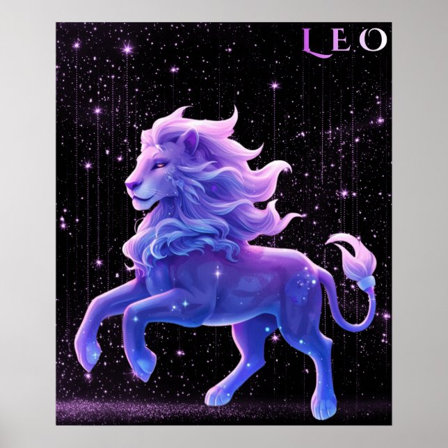 Affiche Celestial Leo – Astrology Art (Devant)