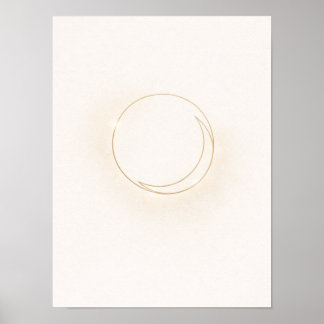 Affiche Celestial Minimal Circle Wall Art - Boho Sun Disk
