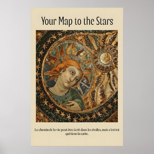 Affiche Celestial Mosaic Art Print Sun & Star Mythology (Devant)