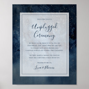 Affiche Celestial Sky With Frame Unplugged Ceremony Sign