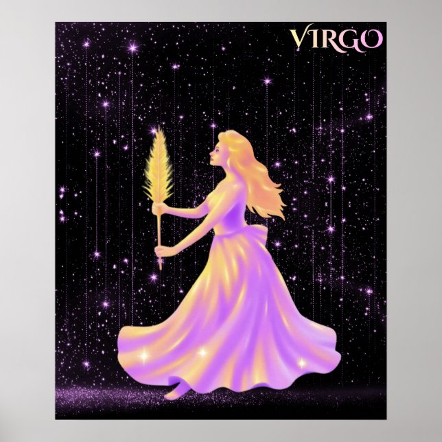 Affiche Celestial Virgo – Astrology Art (Devant)
