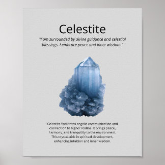 Affiche Celestite Crystal Signification
