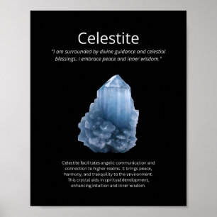 Affiche Celestite Crystal Stone Signifie