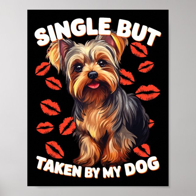 Affiche Célibataire mais pris par mon chien  (Devant)