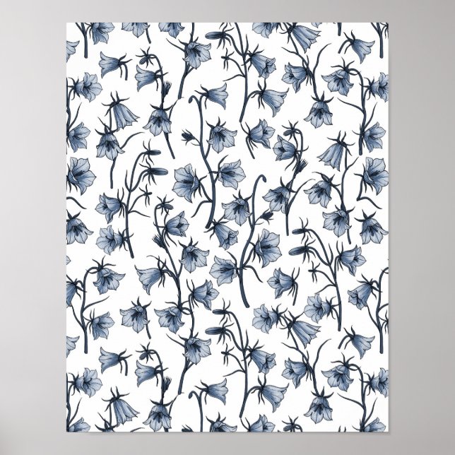 Affiche Cellules bleues, Cloches, Bellflowers (Devant)