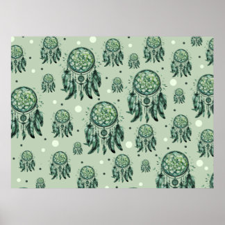 Affiche Celtic knot green dreamcatcher