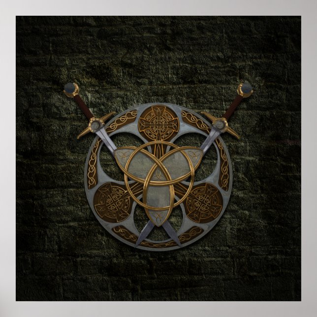 Affiche Celtic Shield and Swords (Devant)