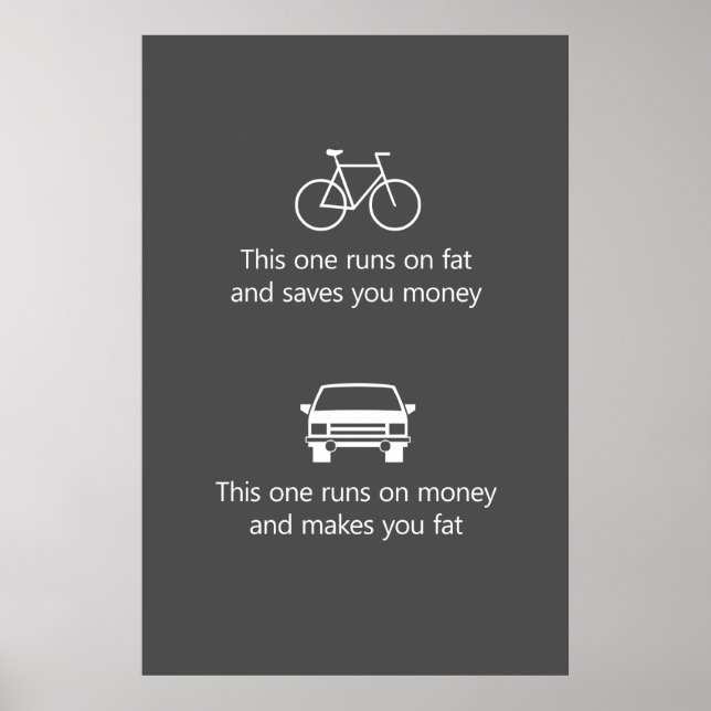Affiche Celui-ci est gras et vous fait économiser de l'arg (Devant)