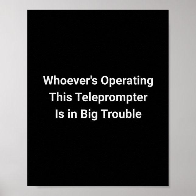 Affiche Celui ou celle qui fait fonctionner ce téléprompte (Devant)