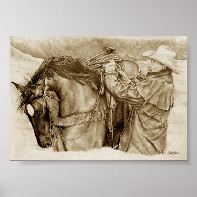 Affiche Celui pour le travail CANVAS IMPRIMER (Devant)