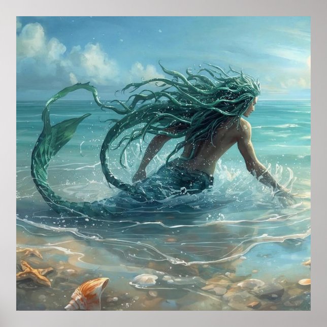 Affiche Celui qui marche sur la mer peu profonde (Devant)