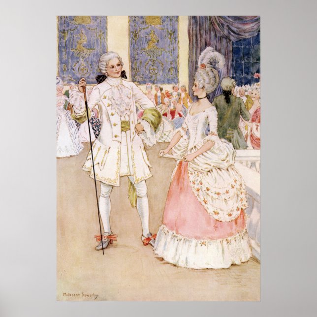 Affiche Cendrillon et le Prince par Millicent Sowerby (Devant)