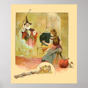 Affiche Cendrillon et sa marraine fée