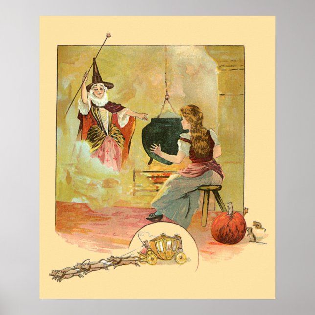Affiche Cendrillon et sa marraine fée (Devant)