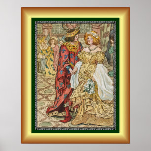 Affiche Cendrillon et son prince ~ Au bal ~ 1912 ~