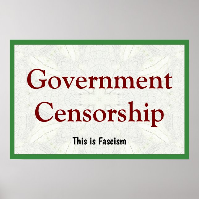 Affiche Censure gouvernementale (Devant)