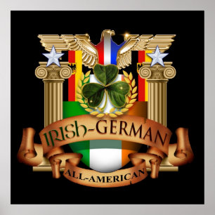 Affiche Cent pour cent américain allemand irlandais