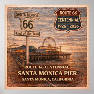 Affiche Centenaire de la jetée de Santa Monica Californie