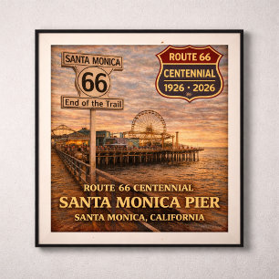 Affiche Centenaire de la jetée de Santa Monica Californie