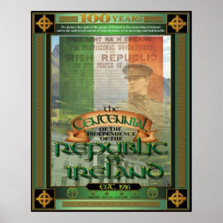 Affiche Centenaire de la République d'Irlande.