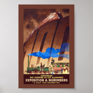 Affiche Centenaire de l'affiche vintage des chemins de fer