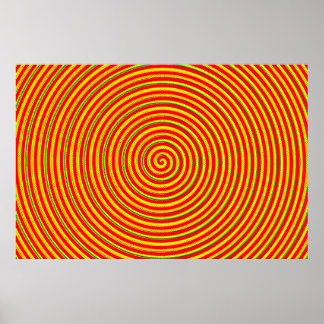Affiche Centered Rainbow Spirals