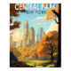 Central Park New York Travel Art Vintage