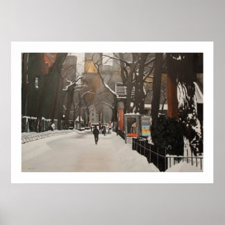 AFFICHE CENTRAL PARK ZOO DANS LA NEIGE