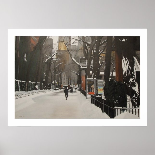 AFFICHE CENTRAL PARK ZOO DANS LA NEIGE (Devant)