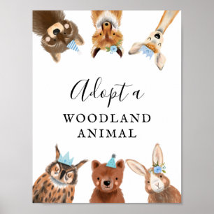 Affiche Centre d'adoption Boy Woodland Symbole de fête d