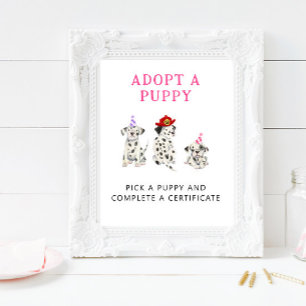 Affiche Centre d'adoption   Symbole de la fête des pompier