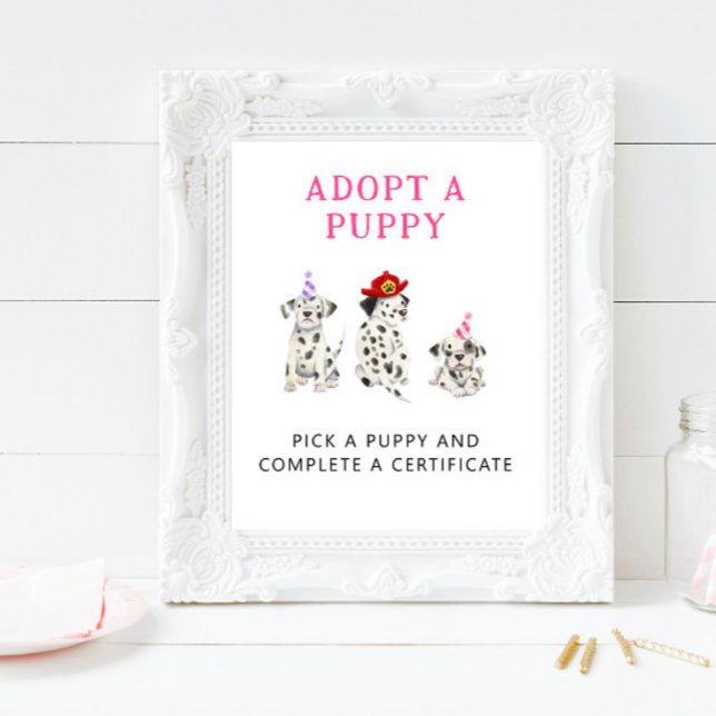 Affiche Centre d'adoption | Symbole de la fête des pompier (Créateur téléchargé)