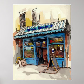 Affiche Centre d'alimentation, Quartier français