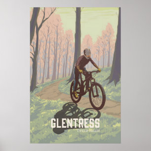 Affiche Centre de trail de vélo de montagne de Glentress A